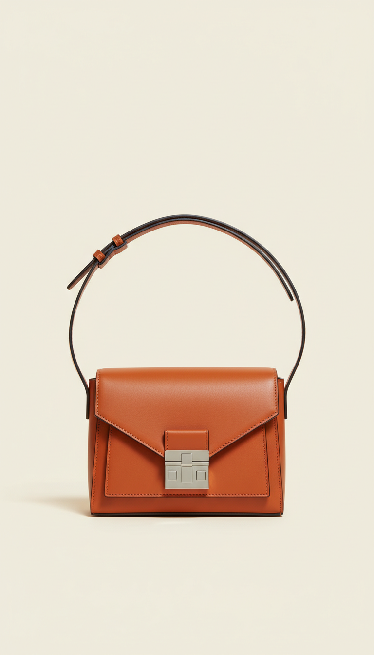 Structured Leather Crossbody Bag